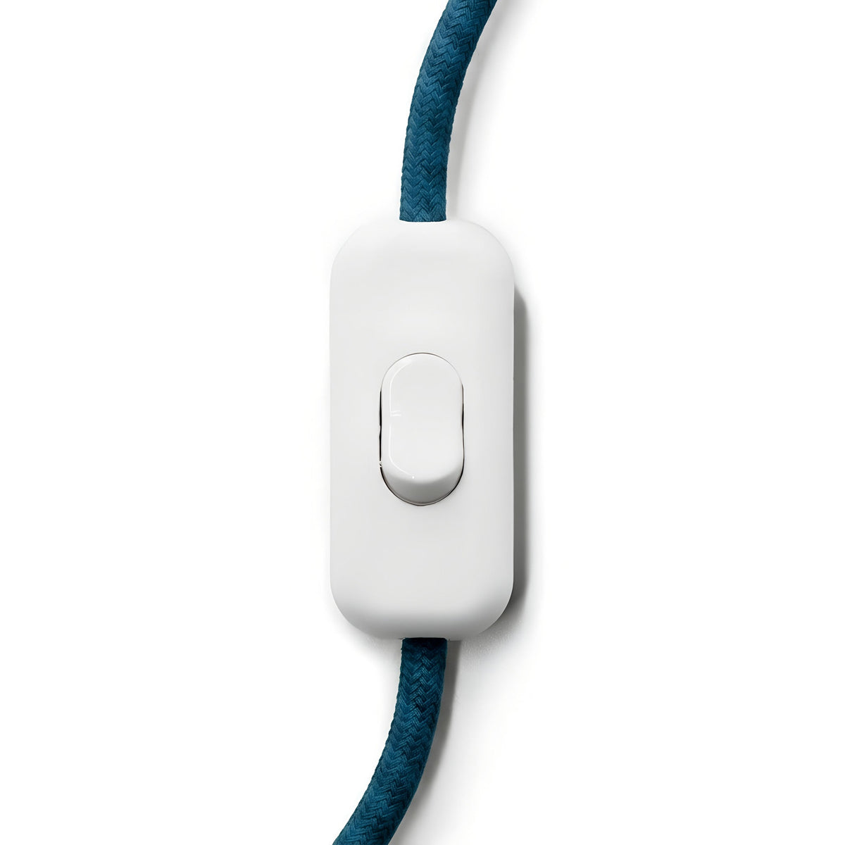 Tweepolige tuimelschakelaar voor lampsnoer — Wit