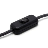 Tweepolige tuimelschakelaar voor lampsnoer — Zwart