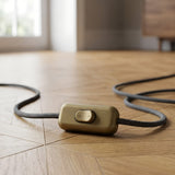 Tweepolige tuimelschakelaar voor lampsnoer — Goud