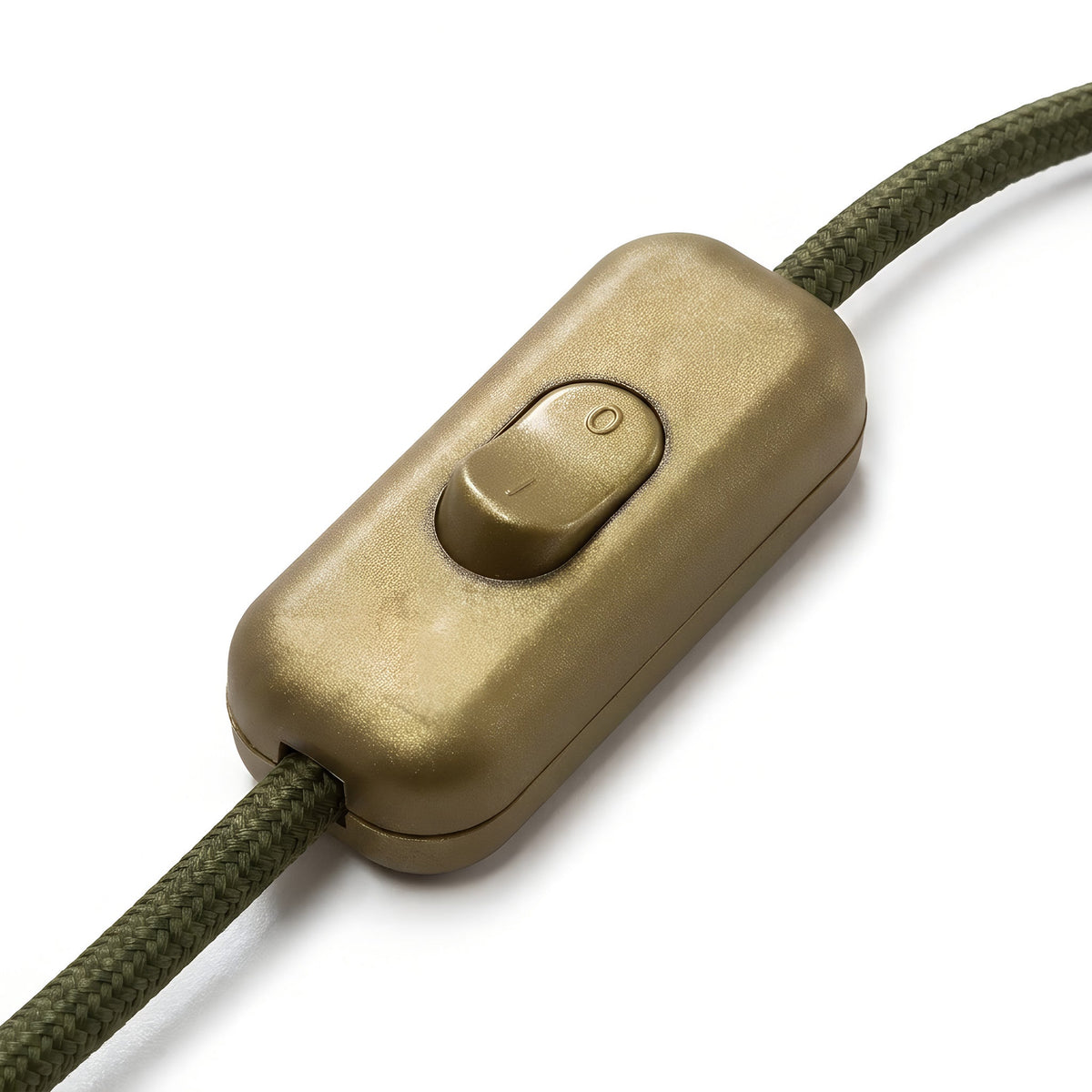 Tweepolige tuimelschakelaar voor lampsnoer — Goud