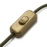 Tweepolige tuimelschakelaar voor lampsnoer — Goud