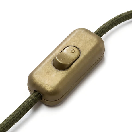 Tweepolige tuimelschakelaar voor lampsnoer — Goud