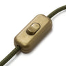 Tweepolige tuimelschakelaar voor lampsnoer — Goud