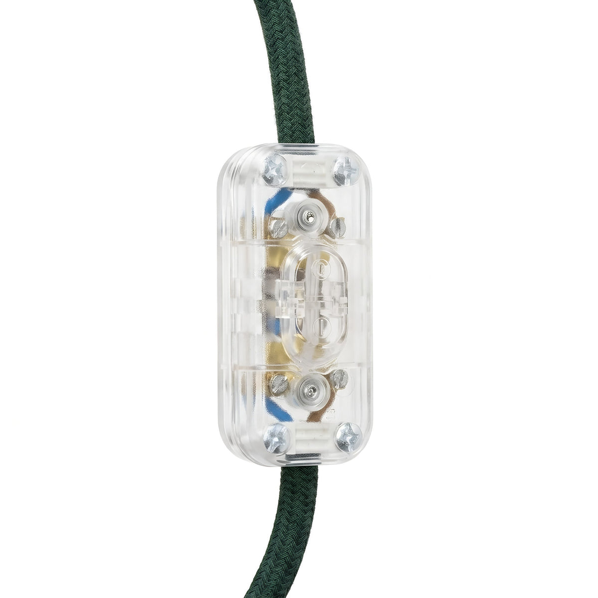 Tweepolige tuimelschakelaar voor lampsnoer — Transparant
