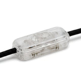 Tweepolige tuimelschakelaar voor lampsnoer — Transparant