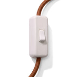 Eenpolige snoerschakelaar met tuimelaar voor lampkabel — Wit