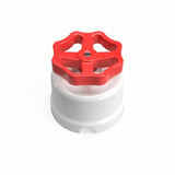 Porseleinen wisselschakelaar met knop — Wit / Rood