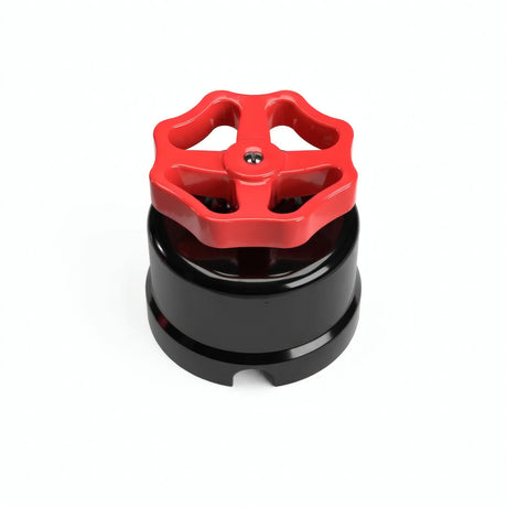 Porseleinen wisselschakelaar met knop — Zwart / Rood