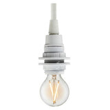 E14-fitting van bakeliet met dubbele ring — Wit