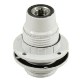 E14-fitting van bakeliet met dubbele ring — Wit