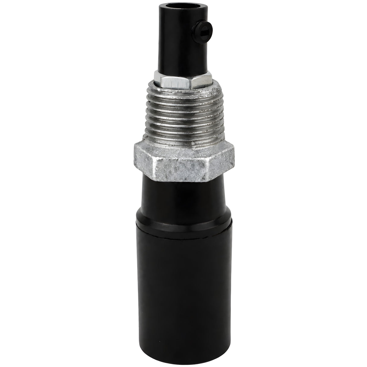 E14-lamphouderset van bakeliet op fitting 1/2'' (15x21mm) met buitendraad van gegalvaniseerd gietijzer