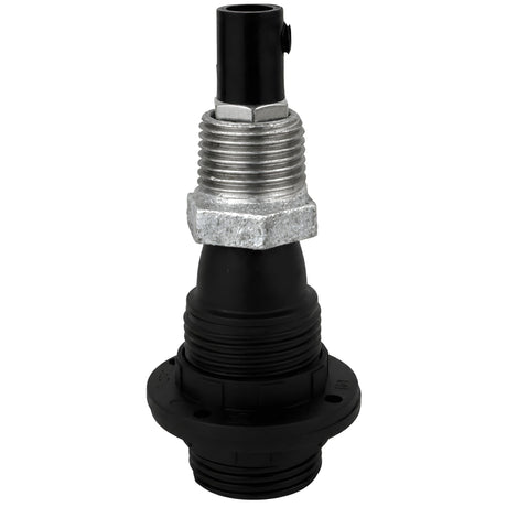 E14-lamphouderset van thermoplast met schroefdraad op fitting 1/2'' (15x21mm) met buitendraad van gegalvaniseerd gietijzer