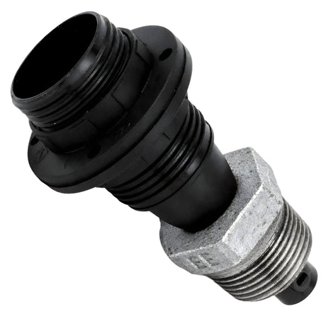 E14-lamphouderset van thermoplast met schroefdraad op fitting met buitendraad van gegalvaniseerd gietijzer