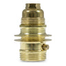 Metalen E14-fitting met dubbele ring voor lampenkap — Conisch kunststof / Messing