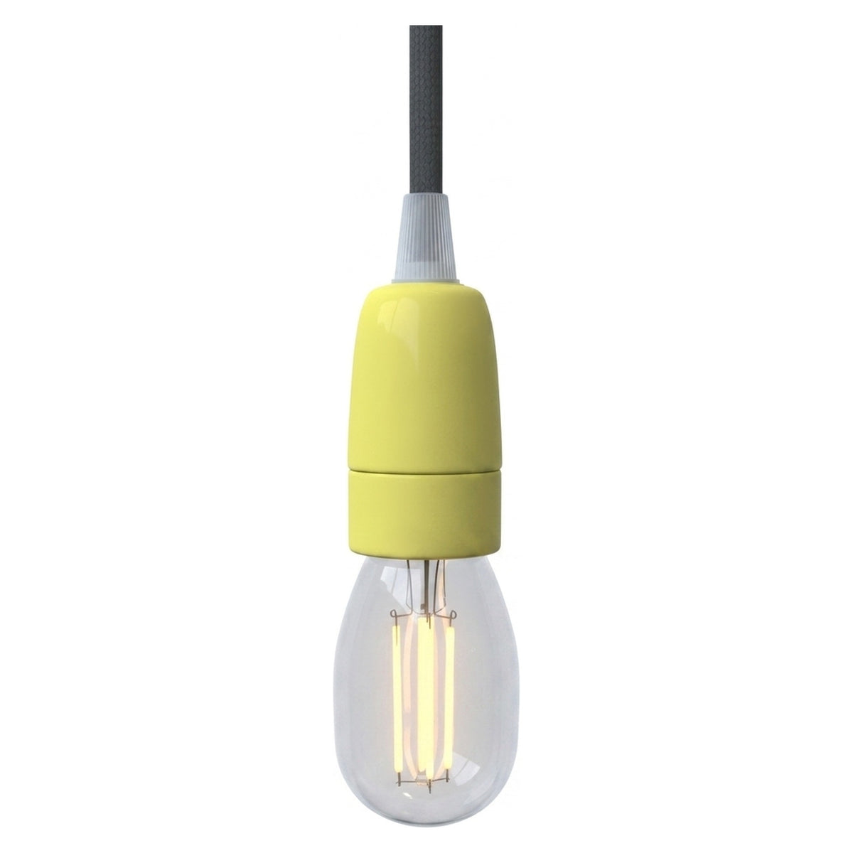 E14-fitting van porselein — Geel