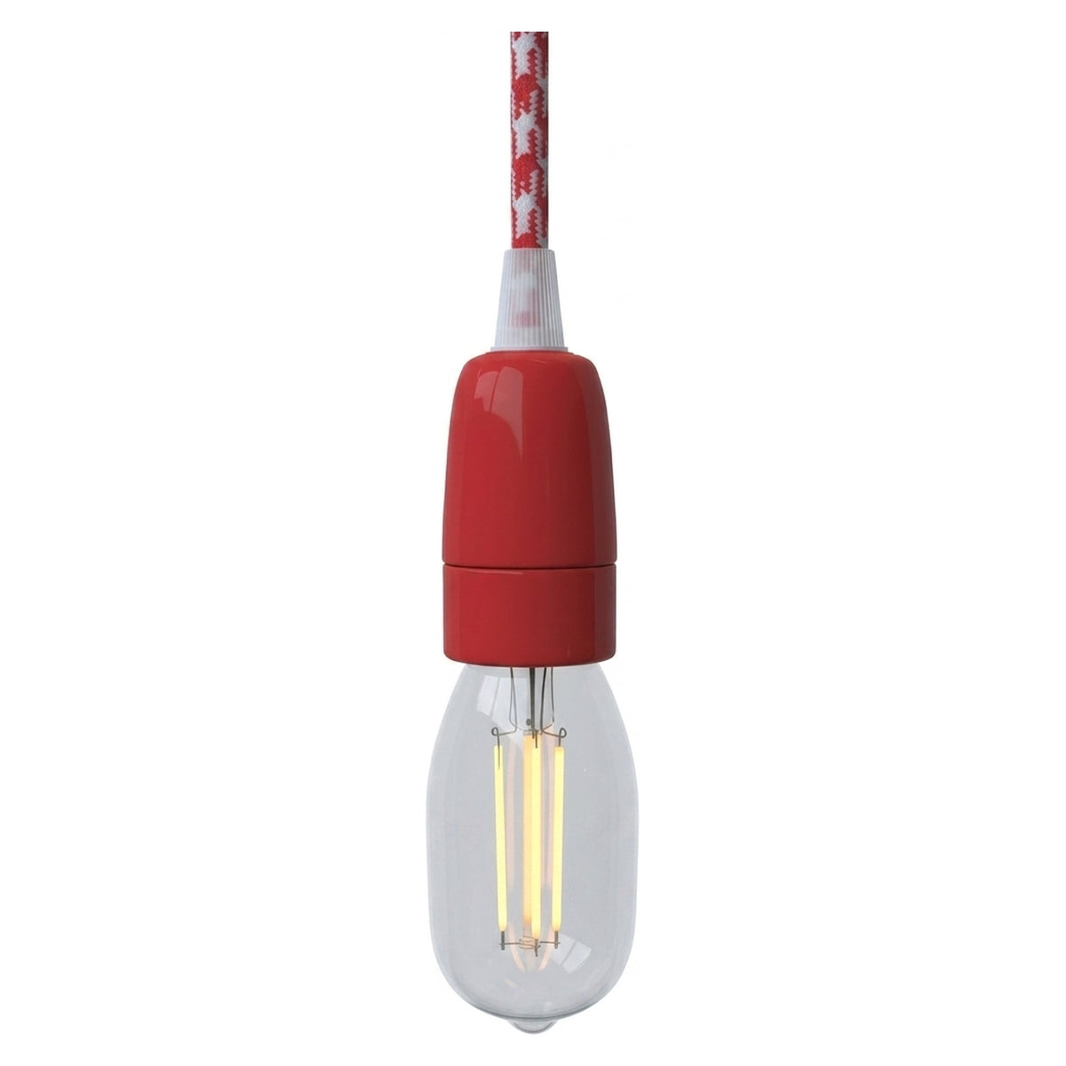E14-fitting van porselein — Rood