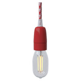 E14-fitting van porselein — Rood