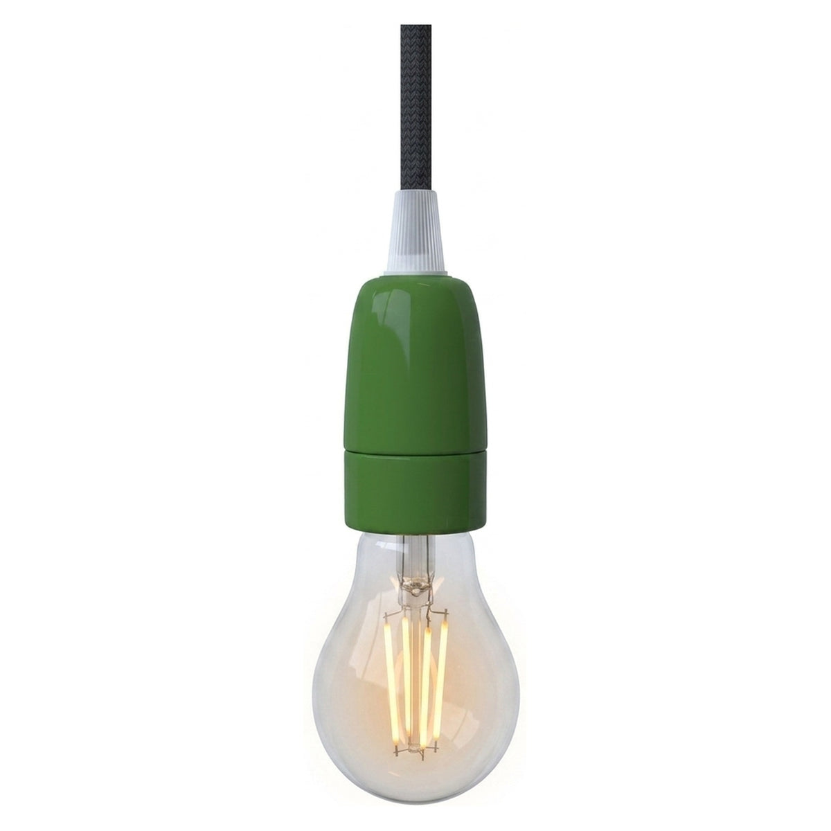 E14-fitting van porselein — Groen