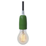 E14-fitting van porselein — Groen