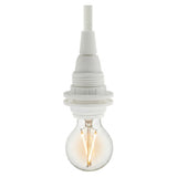 E14-fitting van thermoplast met dubbele ring — Wit