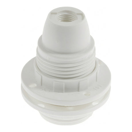 E14-fitting van thermoplast met dubbele ring — Wit