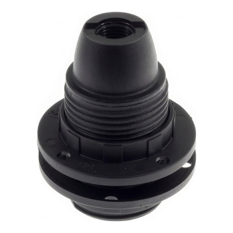 E14-fitting van thermoplast met dubbele ring — Zwart