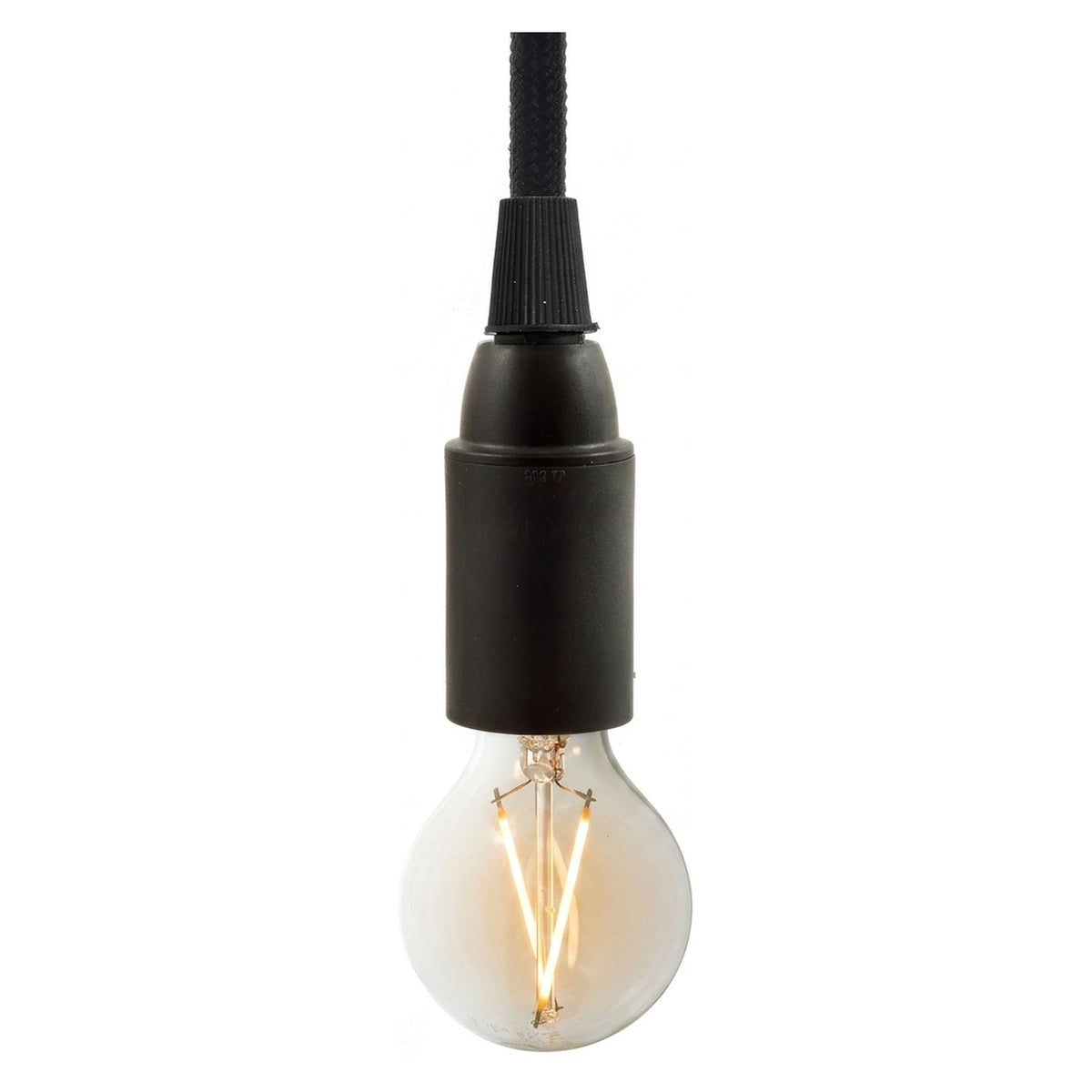 E14-fitting van thermoplast — Zwart