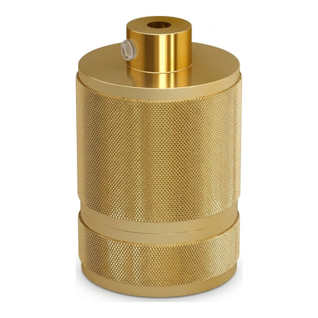E27-fitting van gekarteld aluminium met dubbele ring — Messing