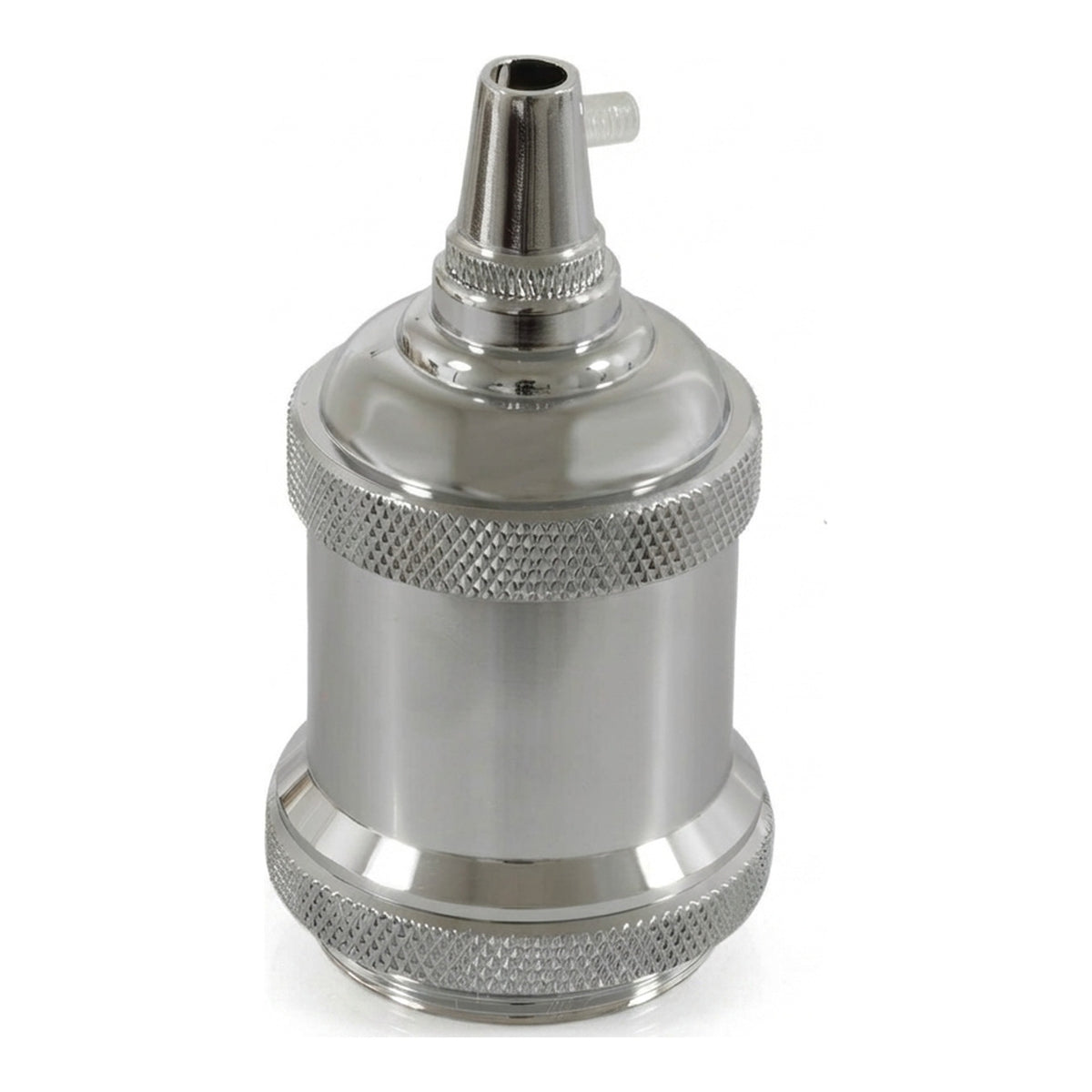 Vintage E27-fitting van aluminium — Chroom