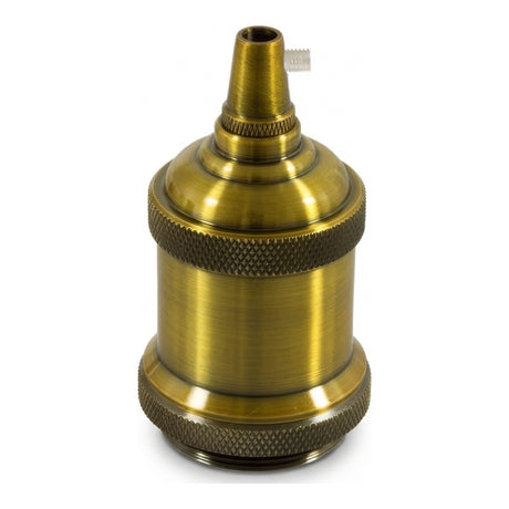 Vintage E27-fitting van aluminium — Messing