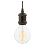 Vintage E27-fitting van aluminium — Zwarte parel