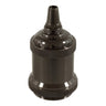 Vintage E27-fitting van aluminium — Zwarte parel