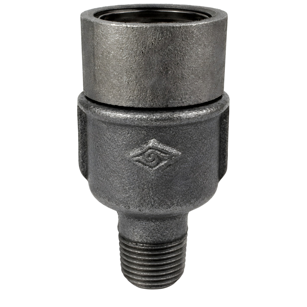 E27-lamphouderset met ring op fitting 1/2'' (15x21mm) met buitendraad van voordelig zwart gietijzer