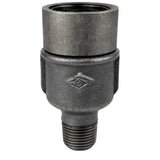 E27-lamphouderset met ring op fitting 1/2'' (15x21mm) met buitendraad van voordelig zwart gietijzer
