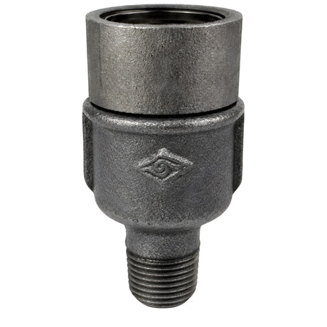E27-lamphouderset met ring op fitting 1/2'' (15x21mm) met buitendraad van voordelig zwart gietijzer