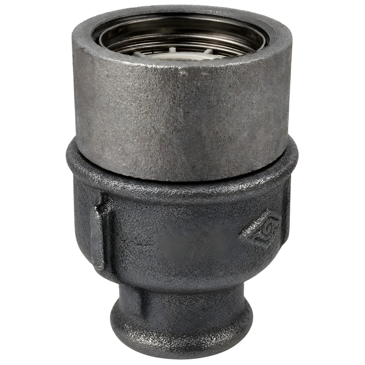 E27-lamphouderset met ring op fitting met binnendraad van voordelig zwart gietijzer