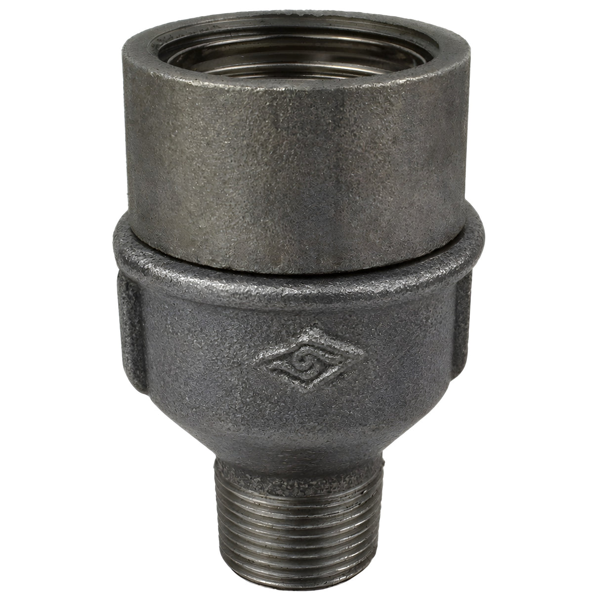 E27-lamphouderset met ring op fitting met buitendraad van voordelig zwart gietijzer