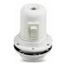 E27-fitting van bakeliet met dubbele ring en schakelaar — Wit
