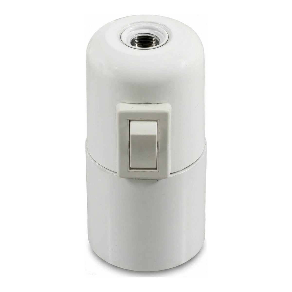 E27-fitting van bakeliet met schakelaar — Wit