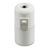 E27-fitting van bakeliet met schakelaar — Wit
