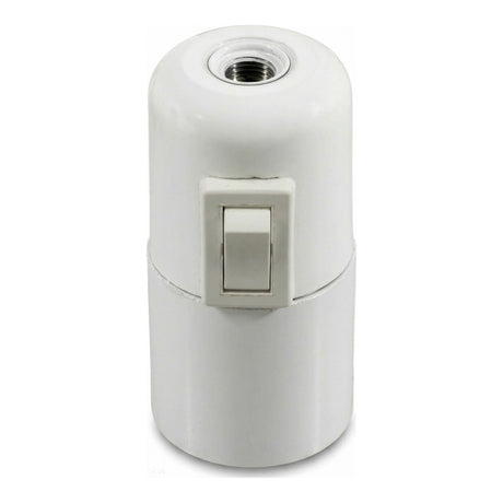 E27-fitting van bakeliet met schakelaar — Wit