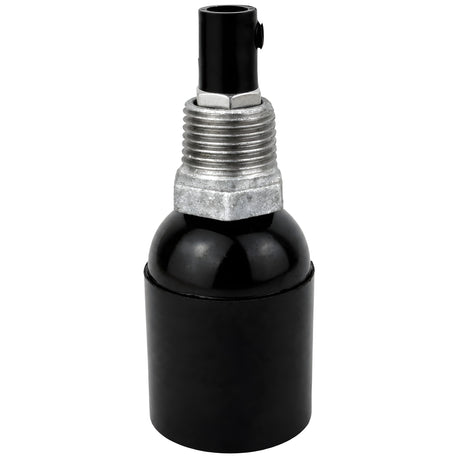 E27-lamphouderset van bakeliet op fitting 1/2'' (15x21mm) met buitendraad van gegalvaniseerd gietijzer