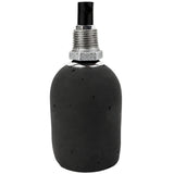 E27-lamphouderset van antracietkleurig beton op fitting 1/2'' (15x21mm) met buitendraad van gegalvaniseerd gietijzer