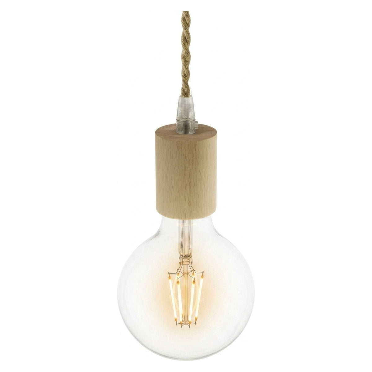 Houten E27-fitting — Naturel