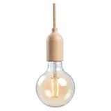 Houten E27-fitting met verborgen trekontlasting — Naturel