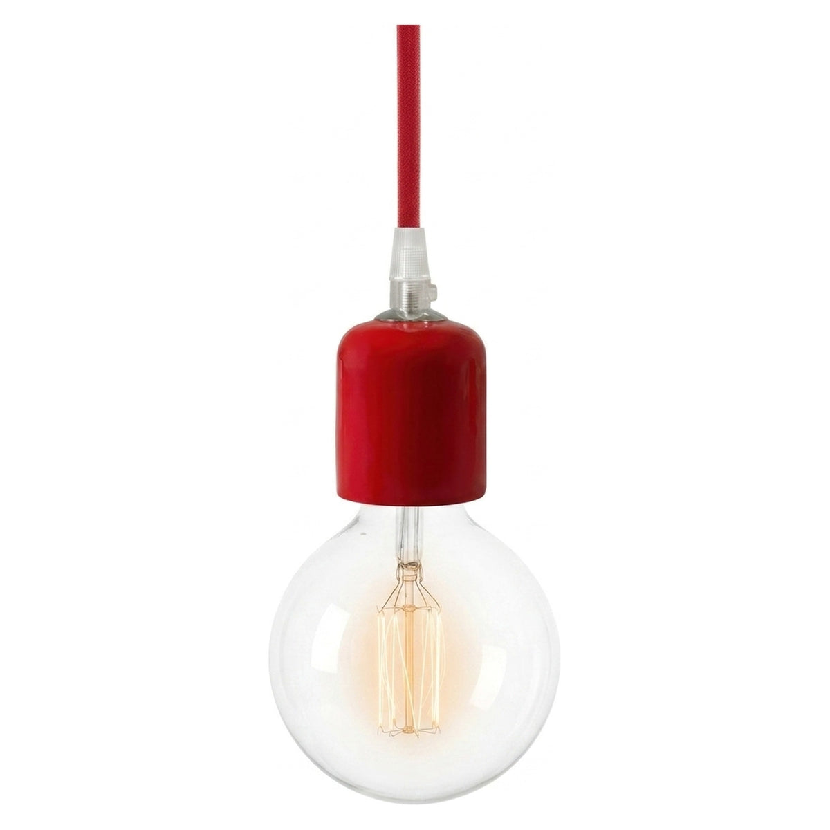 E27-fitting van keramiek — Rood