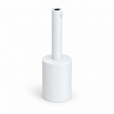 Set met cilindrische metalen E27 lamphouder — trekontlasting van 7 cm — mat wit — aanzicht 1