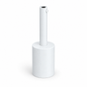 Set met cilindrische metalen E27 lamphouder — trekontlasting van 7 cm — mat wit — aanzicht 1