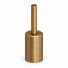 Set met cilindrische metalen E27 lamphouder — trekontlasting van 7 cm — gesatineerde bronsafwerking — aanzicht 1
