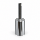 Set met cilindrische metalen E27 lamphouder — trekontlasting van 7 cm — chroomafwerking — aanzicht 1